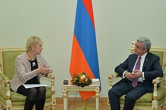 Президент Армении принял главу МИД Швеции Маргот Вальстрем
