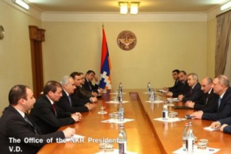Президент НКР принял спикера парламента Армении  Галсуста Саакяна