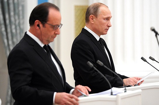 Путин и Олланд надеются, что достигнутые в Петербурге результаты поспособствуют продвижению мирного процесса по Карабаху