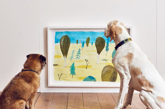 В Лондоне открылась выставка искусства для собак (Видео)