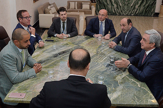Президент Армении обсудил с Ахмедом бин Сулайемом исключение обращения в мире «кровавых» алмазов