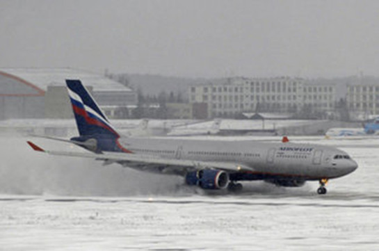 Վատ եղանակի պատճառով Մոսկվայի օդանավակայաններում չեղարկվել է 60 չվերթ