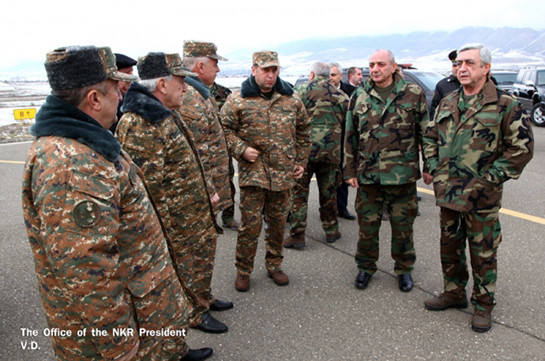 Президенты Арцаха и Армении провели в министерстве обороны НКР совещание
