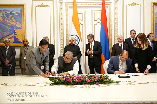 Հայաստանի և Հնդկաստանի միջև մի շարք փաստաթղթեր են ստորագրվել