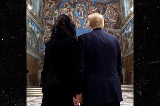 СМИ: Меланья Трамп наконец-то взяла супруга за руку. Фото