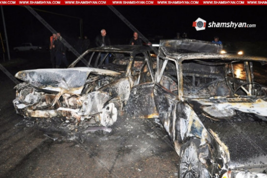 Վանաձոր-Երևան ճանապարհին վթարի հետևանքով երեք մեքենա ամբողջությամբ այրվել է