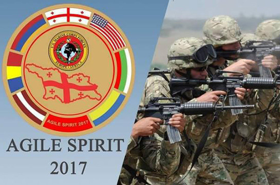 ՆԱՏՕ-ի Agile Spirit 2017 զորավարժությունների պաշտոնական լոգոյի վրա Հայաստանի դրոշը փոխարինվել է ադրբեջանականով