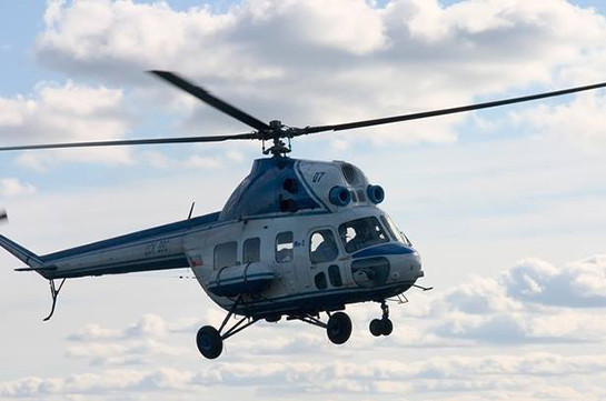 В Казахстане вертолет совершил жесткую посадку и сгорел