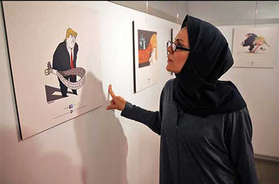 В Иране  открылась выставка, посвящённая Трампу (Видео)
