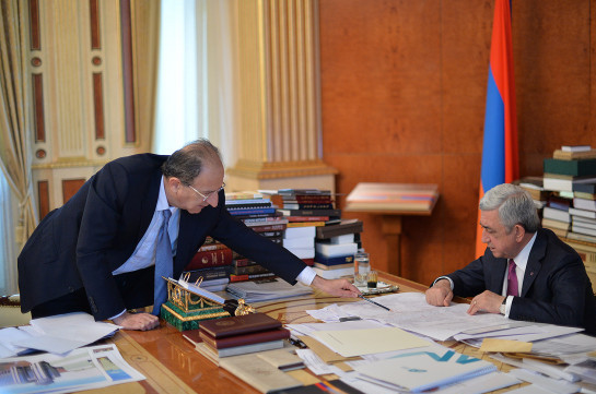 Նարեկ Սարգսյանը նախագահին զեկուցել է ոլորտում իրականացվող աշխատանքների և ներդրումային ծրագրերի մասին ու հանձնարարականներ ստացել