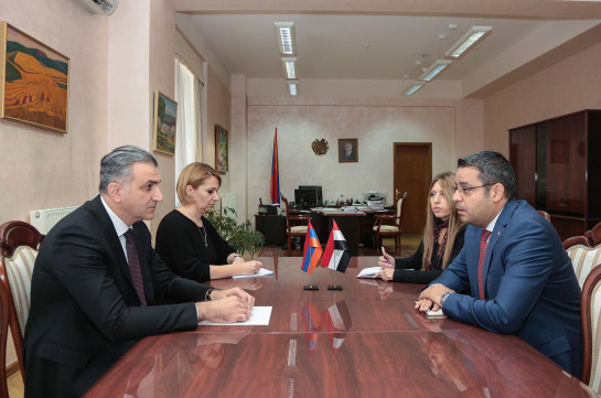 Սիրիայի դեսպանն առաջարկել է առաջիկայում Դամասկոսում կազմակերպել հայ-սիրիական միջկառավարական համատեղ հանձնաժողովի հերթական նիստը