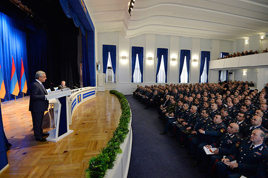 Президент Армении присутствовал на расширенном заседании коллегии полиции