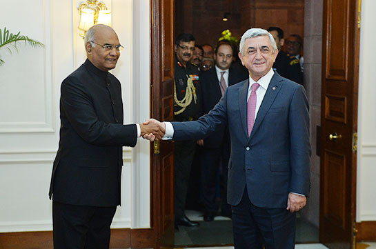 Серж Саргсян поблагодарил президента Индии за заботливое отношение к армянскому культурному наследию в Индии