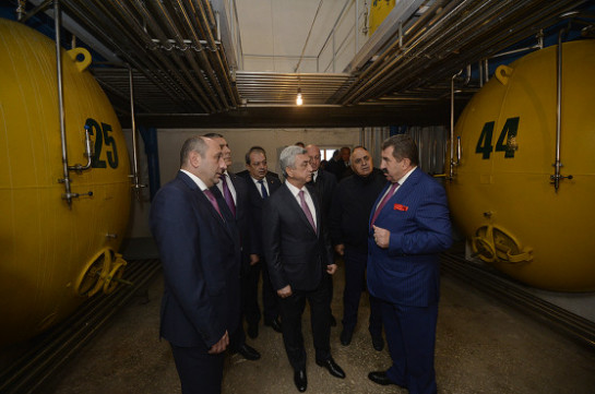 Серж Саргсян присутствовал на открытии нового пивного завода в Дилижане