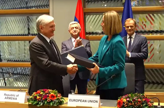 Հայաստանն ու Եվրամիությունը ստորագրեցին ընդլայնված և համապարփակ համագործակցության մասին համաձայնագիրը (Տեսանյութ)