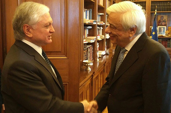 Эдвард Налбандян представил президенту Греции процесс карабахского урегулирования