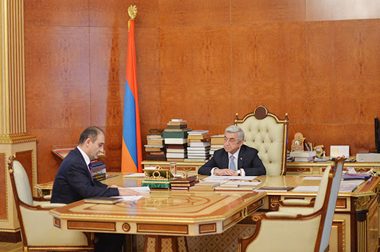 Серж Саргсян дал поручения председателю Комитета государственных доходов