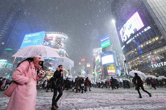 В Японии из-за снегопадов погибли 15 человек