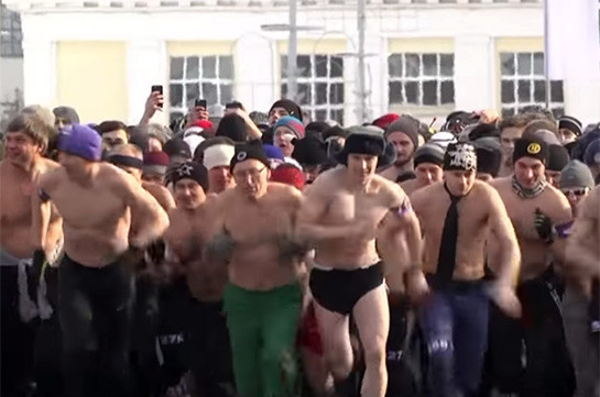 Забег настоящих мужчин в Минске (Видео)