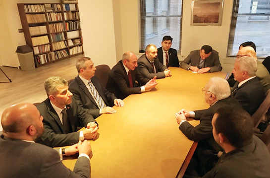 Президент Республики Арцах в США встретился с представителями верховного совета партии «Рамкавар-Азатакан»