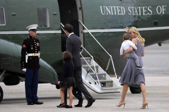 Вертолет с дочерью и зятем Трампа на борту вернулся в аэропорт из-за отказа двигателя