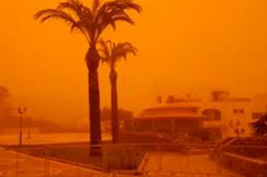 Крит накрыла песчаная буря, пришедшая из Северной Африки