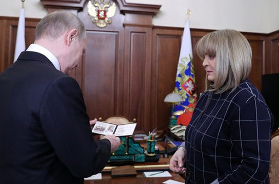 Պուտինին հանձնվել է Ռուսաստանի Դաշնության ընտրված նախագահի վկայականը