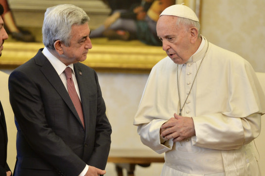 В Ватикане состоялась встреча президента Армении и Папы Римского Франциска