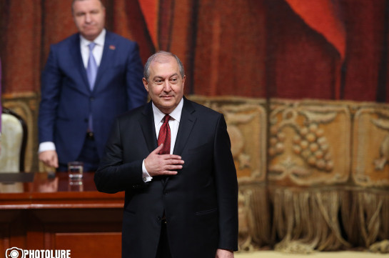 Новый президент Армении: Пусть никто не сомневается, что Армения и весь армянский народ стоят на защите Арцаха
