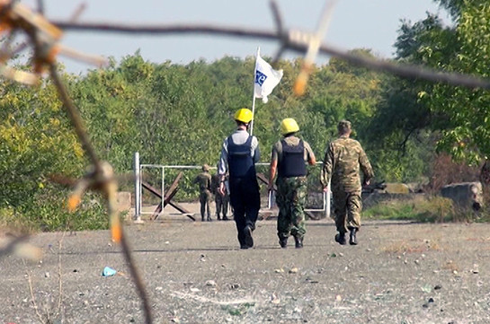 Миссия ОБСЕ провела плановый мониторинг режима прекращения огня севернее населенного пункта Куропаткино Мартунинского района
