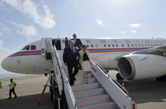 Նախագահ Արմեն Սարգսյանը ժամանել է Թբիլիսի և հանդիպել Վրաստանի վարչապետի հետ (Լուսանկարներ)