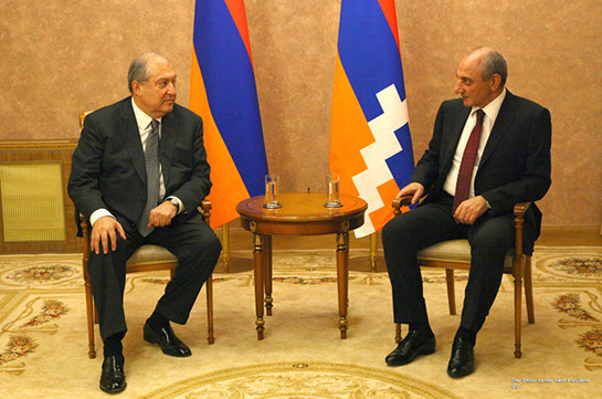 Армен Саркисян и Бако Саакян обсудили вопросы взаимодействия Армении и Арцаха