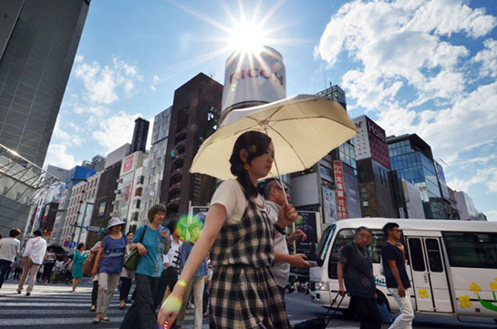 Небывалая жара установилась в Японии
