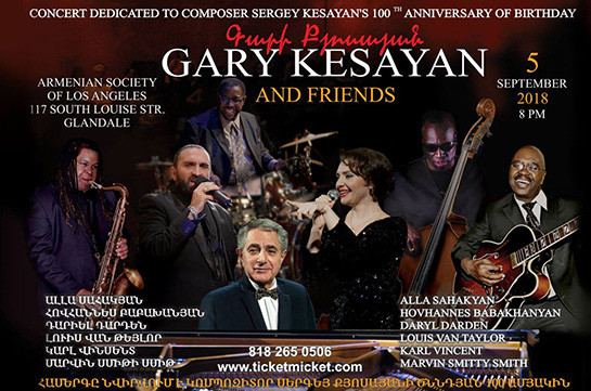 “Gary Kesayan” jazz band to give concert in USA