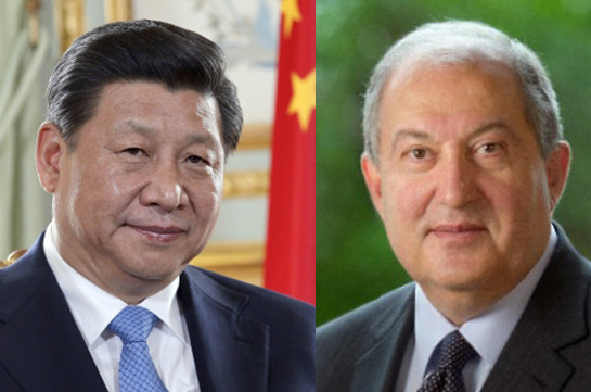 Chinese President congratulates Armen Sarkissian on Armenia’s Independence Day
