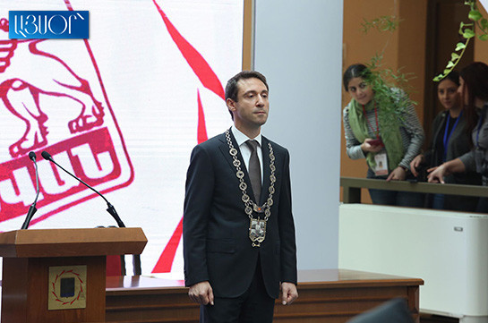 Newly elected Yerevan Mayor Hayk Marutyan sworn in
