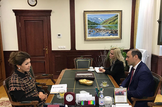 Армен Григорян обсудил с Даригой Назарбаевой армяно-казахские отношения