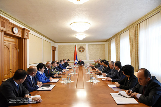 Karabakh President Bako Sahakyan convenes working consultation