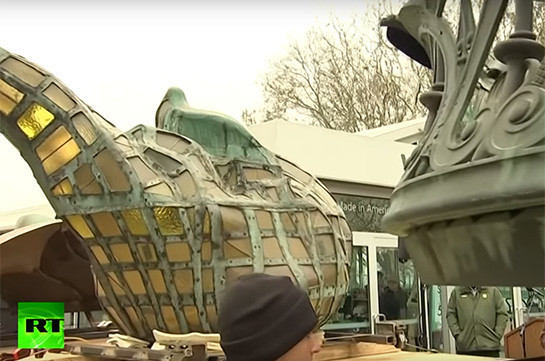 Ազատության արձանի ջահը տեղափոխվում է նոր թանգարան (Տեսանյութ)