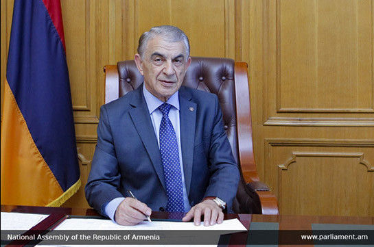 Armenia’s NA chairman congratulates winner forces, wishes success in lawmaking activity