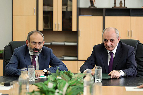 Armenia’s acting PM, Karabakh President discuss domestic, foreign policy issues