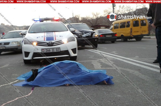 Woman dies in car accident in downtown Yerevan