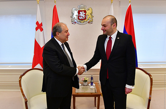 Armenia’s President, Georgian PM discuss expansion of trade-economic ties
