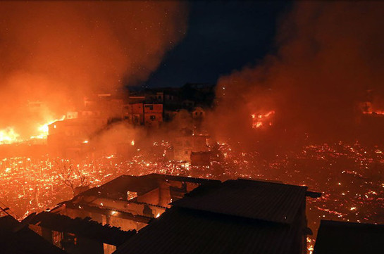 В Бразилии пожар уничтожил около 600 домов