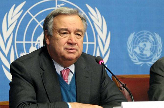 UN ready to support efforts of Minsk Group co-chairs to help sides achieve peace in Nagorno-Karabakh conflict: Guterres