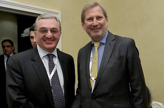 Armenia’s FM meets with EU Commissioner for European Neighbourhood Policy and Enlargement Negotiations
