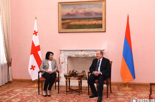 Key issues and conflicts in the region are not similar: Armenia’s president meets with Georgian counterpart