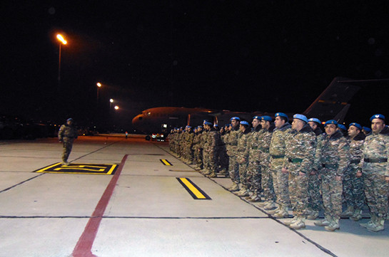 Խաղաղապահ առաքելությունն ավարտած զինծառայողները վերադարձել են հայրենիք