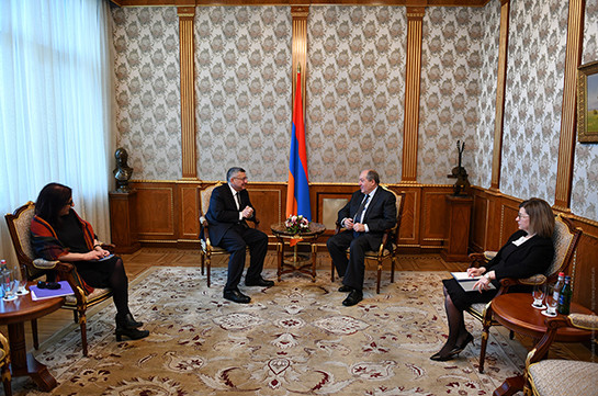 Президент Армен Саркисян принял сопредседателя Совета попечителей Армянской Ассамблеи Америки