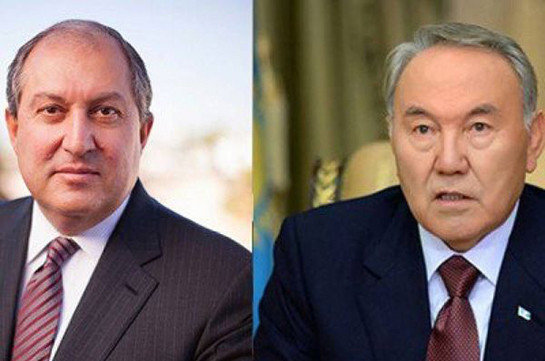 Президент Армен Саркисян провел телефонный разговор с Нурсултаном Назарбаевым